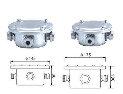 Paslanmaz Çelik Dia 145mm 175mm Ip68 Su Geçirmez Bağlantı Kutusu