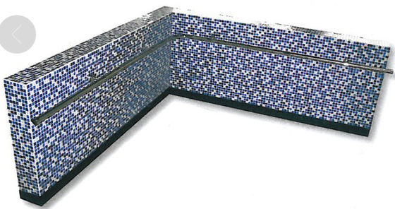 SS304 Duvar Düz 1.0mm Yüzme Havuzu Kepçe Ray