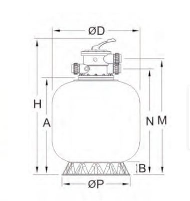 50mm Üstten Montajlı Kum Filtresi