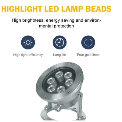 Paslanmaz Çelik IP68 100W Su Geçirmez Sualtı LED Işıkları