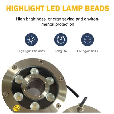 50000 Saat 145mm 12V 9W Sualtı Çeşmesi Işıkları