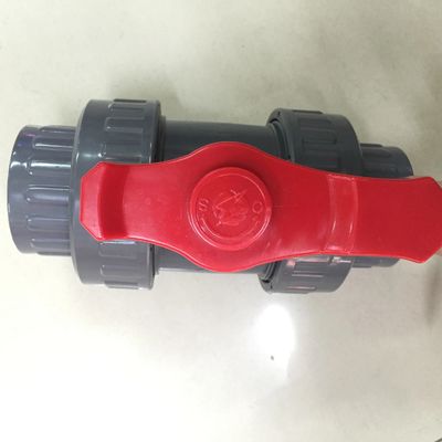 Siyah Kırmızı DN20 UPVC Çiftli Küresel Vana