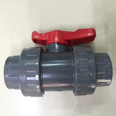Siyah Kırmızı DN20 UPVC Çiftli Küresel Vana