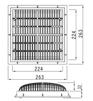 SS304 490x490mm Yerüstü Havuz Yer Sifonu