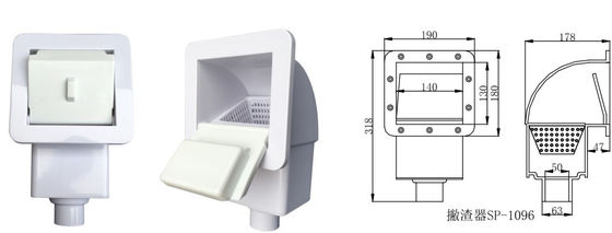 Beyaz Akıllı 1.5 "Yüzme Havuzu Duvar Skimmer
