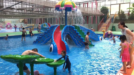 Çocuk Su Parkı Ekipmanları 8000x8000mm Fiberglas Su Kaydırağı