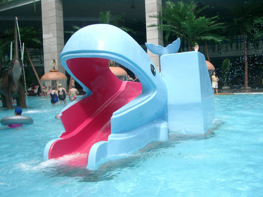 Anti UV Çocuk Su Parkı Ekipmanları Fiberglas Balina Su Kaydırağı