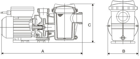 0.35Hp Yüzme Havuzu Fıskiye Pompaları