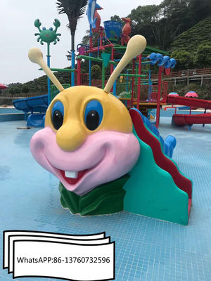 TUV Anti UV Fiberglas Caterpillar Aqua Su Kaydırağı
