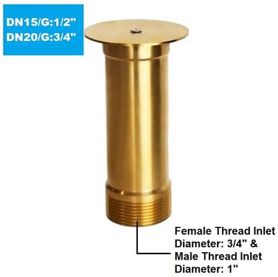 DN15 1/2 "Tam Pirinç Su Çanı Çeşmesi Nozulu