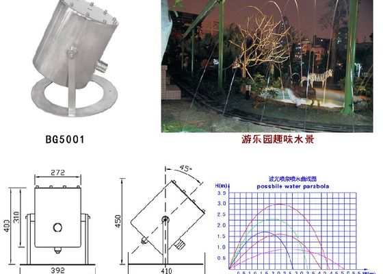 Kapalı DMX Renkli LED Işıklar Laminer Fıskiye Nozulu Atlama Jetleri