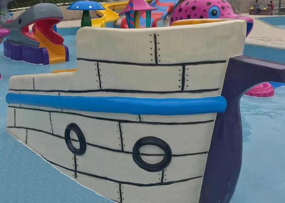 Backyard Resort için TÜV Çocuk Bahçesi Gemi Su Kaydırağı