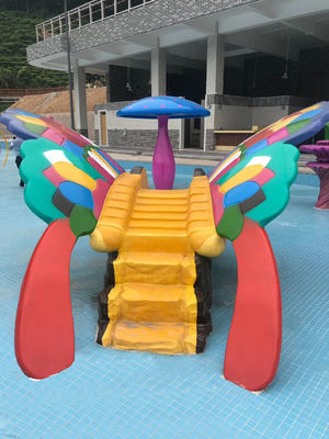 Özelleştirilmiş Fiberglas Su Parkı Ekipmanları Kelebek Su Kaydırağı