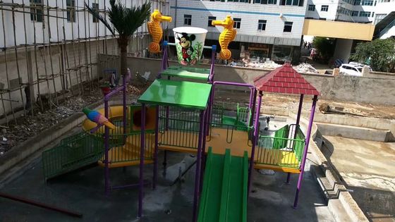 Anti UV Açık Çocuk Su Parkı Ekipmanları Mantar Şelalesi