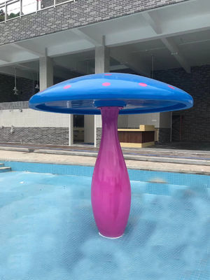 Anti UV Açık Çocuk Su Parkı Ekipmanları Mantar Şelalesi