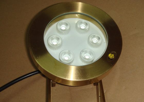 DMX512 Pirinç 2700K 6W RGB Led Sualtı Havuz Işıkları