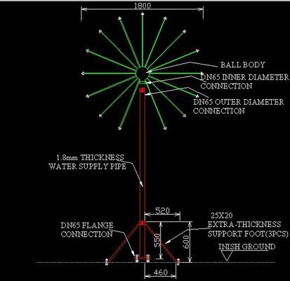 Pirinç Krom Havuz Fıskiyesi Aksesuarları SS 304 Kristal Top Jet