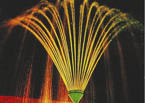 Pirinç Krom Plaka Phoenix Tale Dancing Fountain Nozullar Jet