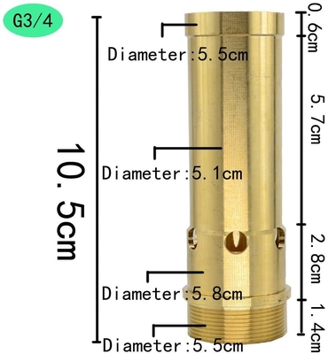 3/4" DN20 Fıskiye Fıskiye Nozulu 66gpm Su Akış Hızı