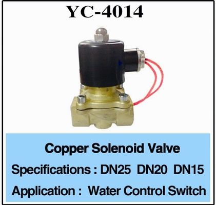 Ticari 3/4 İnç 1 İnç Pirinç Su Solenoid Valfı