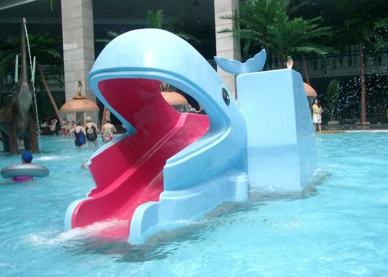 Anti UV Çocuk Su Parkı Ekipmanları Fiberglas Balina Su Kaydırağı
